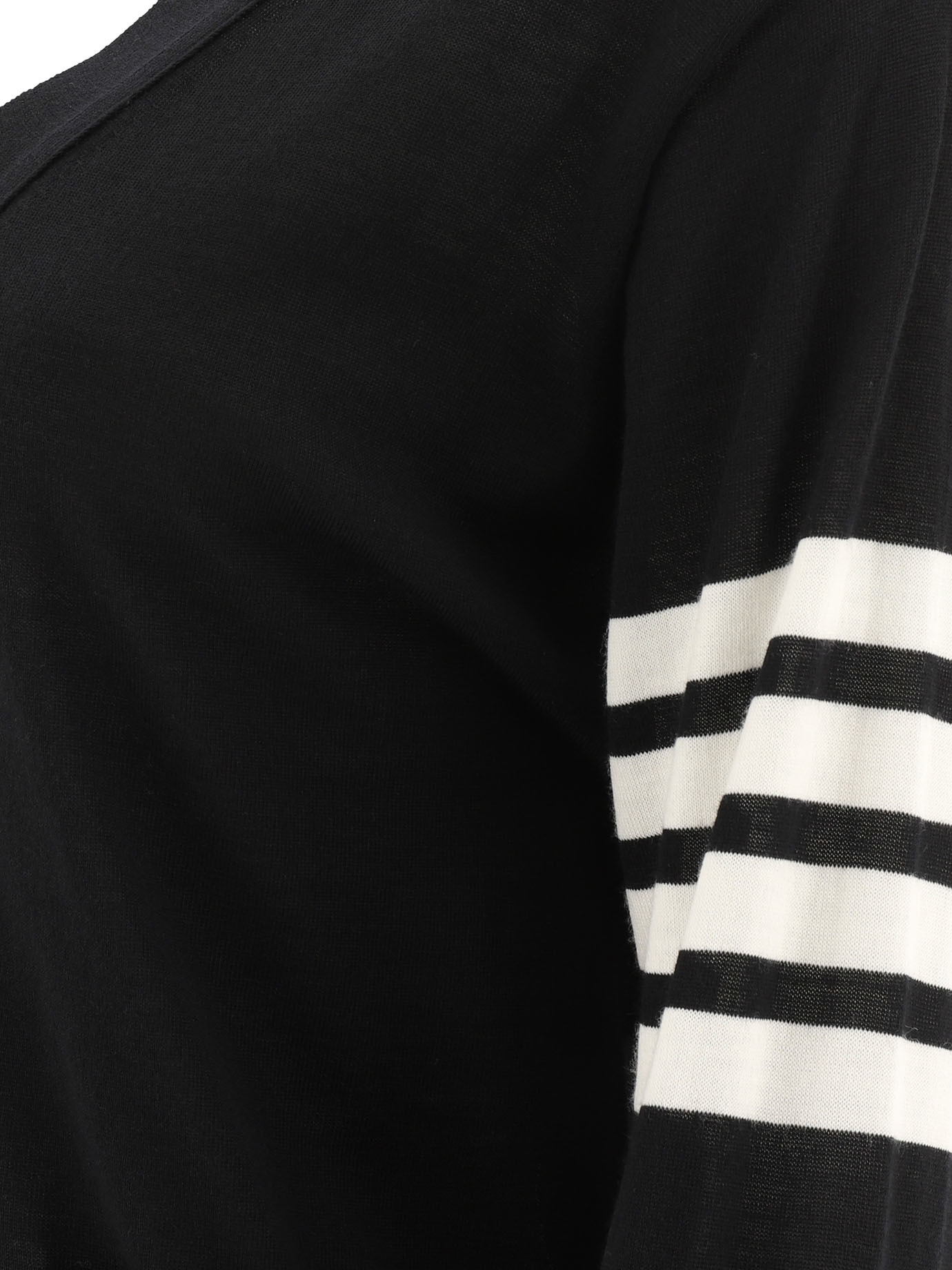 THOM BROWNE Black   4 Bar cardigan